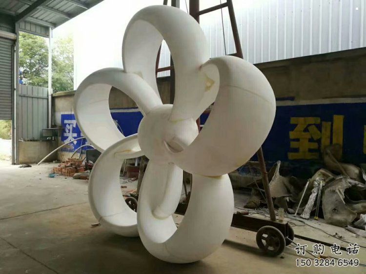 金銀花雕塑生產(chǎn)，廣場(chǎng)雕塑，不銹鋼金銀花雕塑廠家