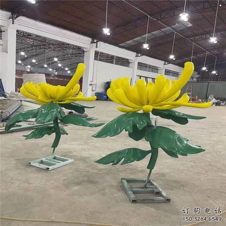 現(xiàn)代菊花雕塑定制，中式工藝，菊花雕塑造型優(yōu)價