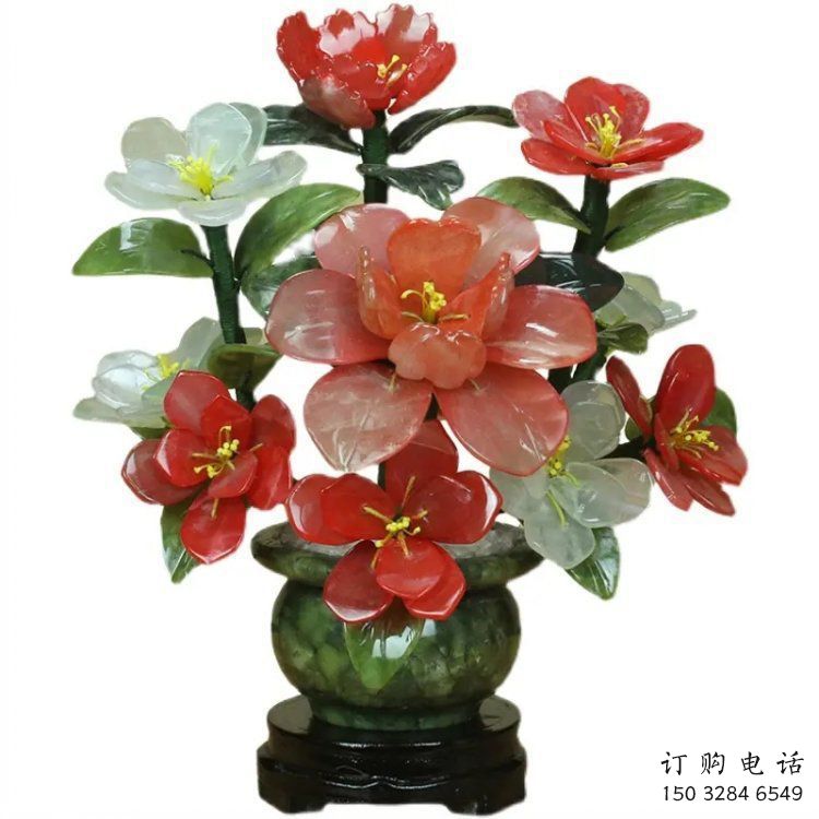 山茶花雕塑通用，陸地?cái)[件，景觀山茶花雕塑制作廠家