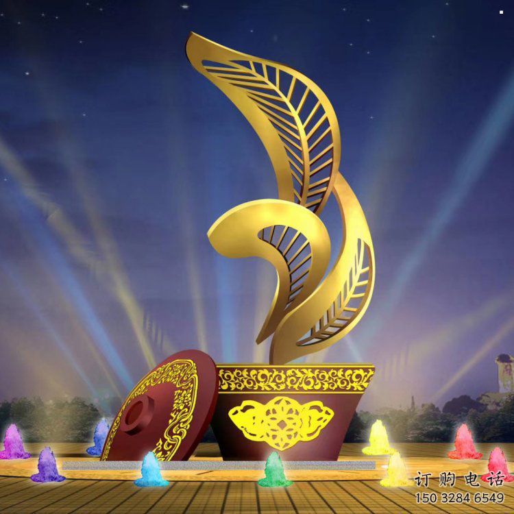 山茶花雕塑選用，美陳雕塑，不銹鋼山茶花雕塑廠家