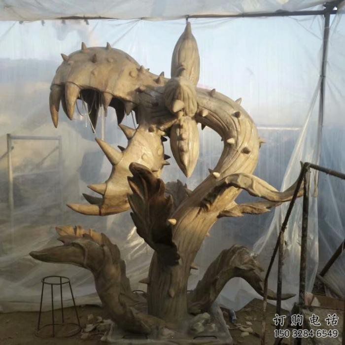 食人花雕塑制作，戶外雕塑，景觀食人花雕塑選用