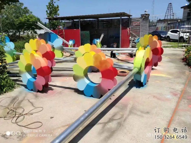 杏花雕塑定價，烤漆工藝，不銹鋼杏花雕塑制作廠家