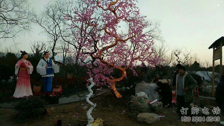 櫻花雕塑選用，鍛造工藝，不銹鋼櫻花雕塑標準廠家