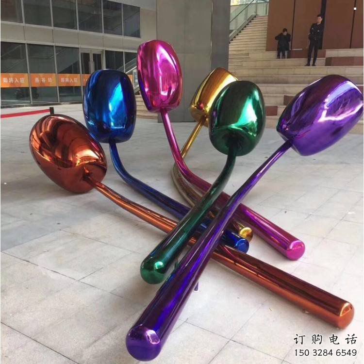 郁金香雕塑供應，多彩藝術，不銹鋼郁金香雕塑廠家
