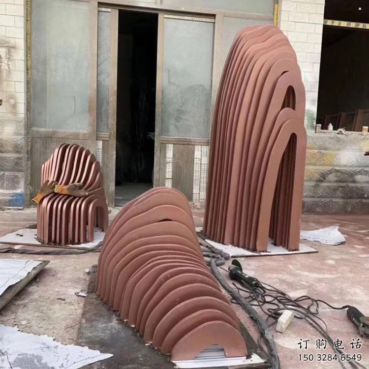 彩鋼假山雕塑，鐵藝文化雕塑，鑄造制作