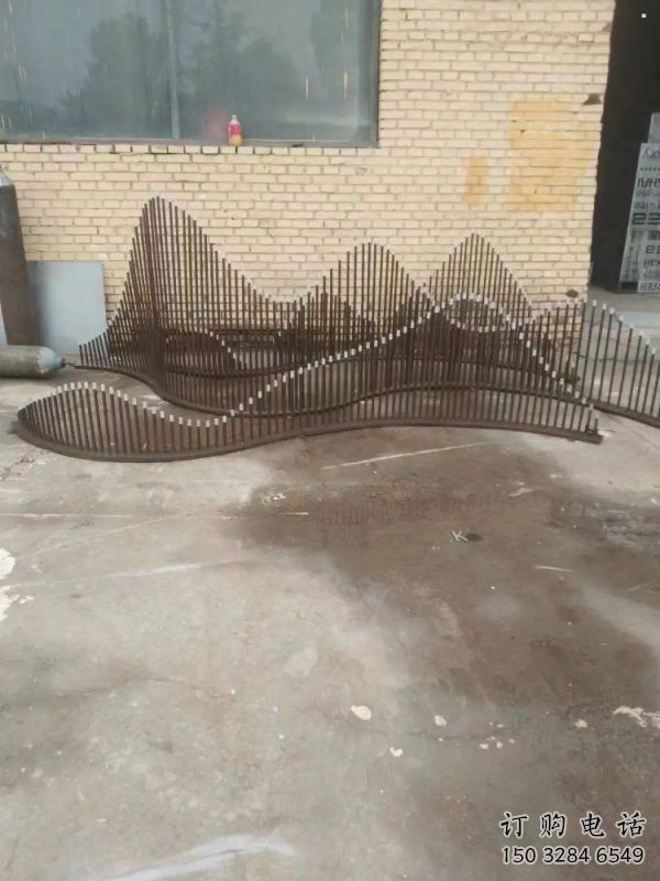 步行街假山雕塑，鍛造景觀雕塑，鏤空方式