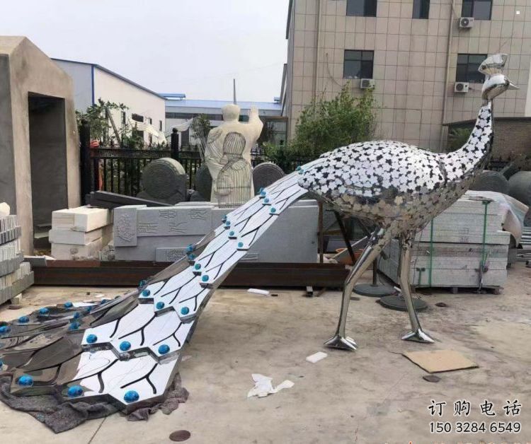 孔雀雕塑精選，創意藝術，不銹鋼孔雀雕塑生產廠家
