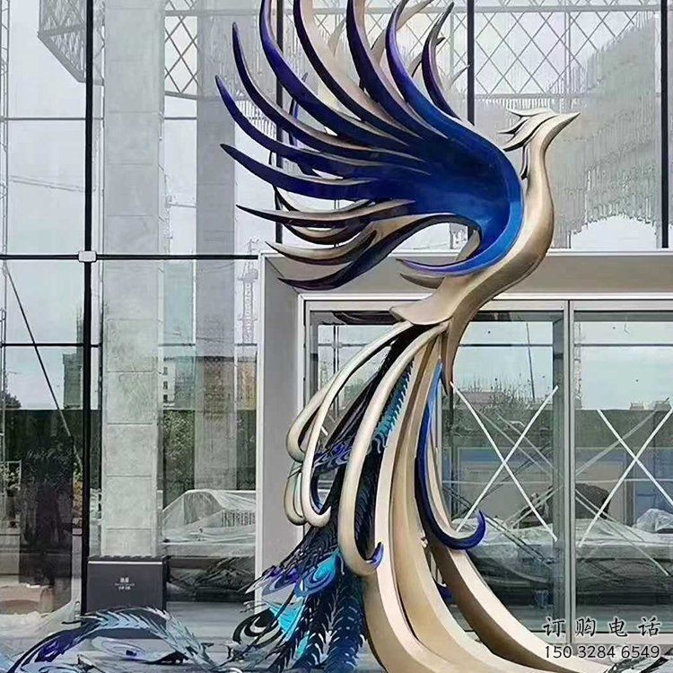 金屬孔雀雕塑批發(fā)，街頭藝術(shù)，公園不銹鋼孔雀雕塑展品