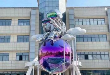 現代地球雕塑承接，歐式風格，地球天使雕塑廠家