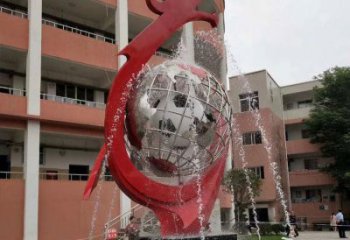 地球儀雕塑精選，露天雕塑，景觀地球儀噴泉雕塑制作