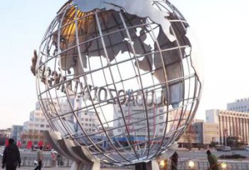 地球儀雕塑觀賞型，公園小品，鏡面地球儀雕塑常用