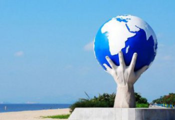 地球儀雕塑展品，公園小品，城市手托地球儀雕塑供需