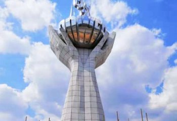 制造地球儀雕塑廠家，鋼管組合，手托地球儀雕塑制作