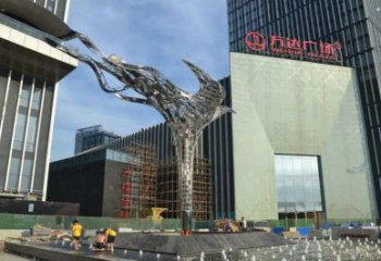 鳳凰雕塑選用，廣場雕塑，抽象鳳凰雕塑廠家選用