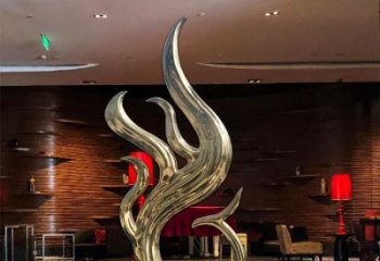 鳳凰雕塑觀賞型，標識雕塑，電鍍不銹鋼鳳凰雕塑廠家