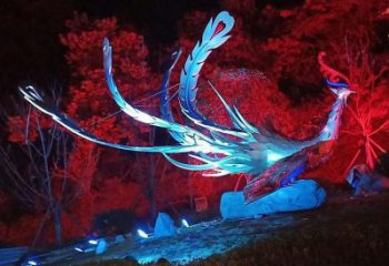 鳳凰雕塑選用，多彩藝術，發光鳳凰雕塑廠家展品