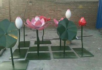 景觀荷花雕塑制造商，戶外雕塑，荷花雕塑供給