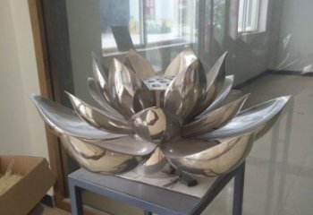 荷花雕塑展品，景觀概念，景觀鏡面荷花雕塑廠家優選