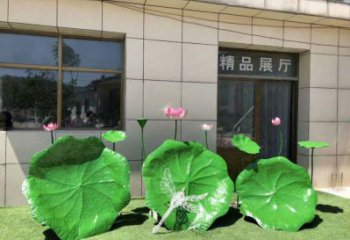 荷葉雕塑優(yōu)選，城市裝飾，仿真荷葉雕塑定做廠家