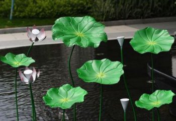 荷葉雕塑制造廠家，歐式風格，仿真荷葉雕塑供給