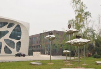 荷葉雕塑制造，鏡面雕塑，不銹鋼荷葉雕塑廠家展品