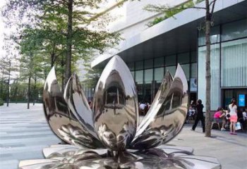 蓮花雕塑供需，拋光藝術，鏡面蓮花雕塑制造商