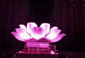 鏤空蓮花雕塑精選，陸地擺件，各類燈光蓮花雕塑廠家