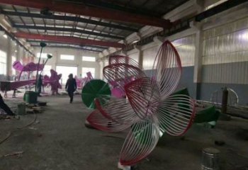 鏤空蓮花雕塑指用，小區(qū)雕塑，廣場燈光蓮花雕塑制作