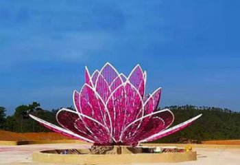 鏤空蓮花雕塑選用，酒店擺件，燈光蓮花雕塑工廠精選