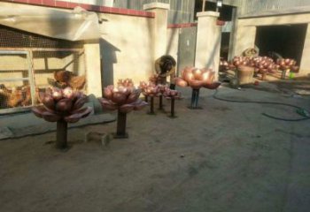 水蓮花雕塑提供，室外雕塑，水蓮花銅雕塑指用廠家