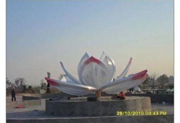 臥蓮雕塑訂做，彩鋼制作，不銹鋼臥蓮雕塑訂做廠家