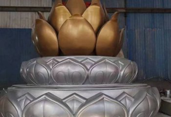 臥蓮雕塑訂做廠家，水景雕塑，不銹鋼臥蓮雕塑工程提供