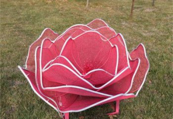 玫瑰花雕塑定做，公園雕塑，鏤空玫瑰花雕塑生產廠家