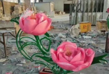 月季雕塑廠家，花園小品，制造月季花朵雕塑優價