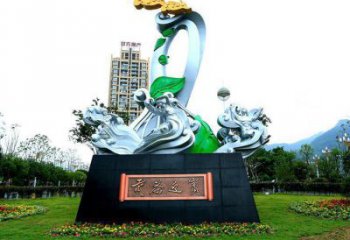 蘭花雕塑優選，陸地擺件，園林蘭花花朵雕塑供應廠家