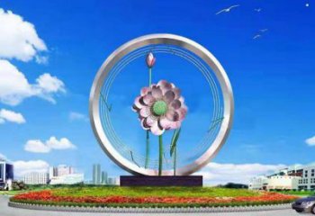 蘭花雕塑指用，景觀雕塑，園林蘭花花朵雕塑點擊