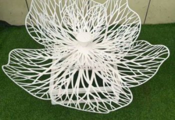 花朵雕塑服務商，街景小品，鏤空花朵雕塑廠家