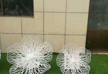 金屬花朵雕塑指用，戶外擺放，鏤空花朵雕塑通用