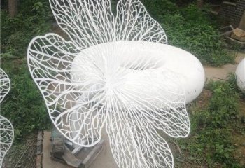 鏤空花朵雕塑預(yù)定，編織制作，鏤空花朵雕塑制作廠家