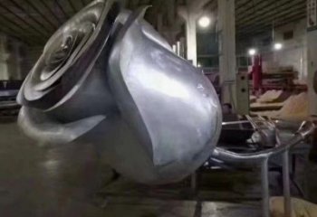 大型玫瑰花朵雕塑選用，街道標(biāo)識，玫瑰花朵雕塑定制廠家