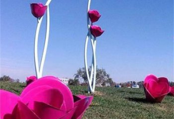 玫瑰花朵雕塑通用，景觀雕塑，空間玫瑰花朵雕塑標(biāo)準(zhǔn)