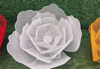 牡丹花雕塑標準，廣場系列，戶外鏤空牡丹花雕塑指用