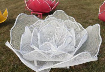 牡丹花雕塑供應，燈光雕塑，鏤空牡丹花雕塑定制廠家
