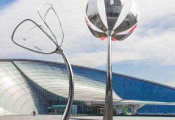 百合花雕塑造型供需，廣場雕塑，不銹鋼百合花雕塑選用