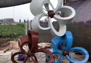 金銀花雕塑生產廠家，廣場系列，不銹鋼金銀花雕塑優選