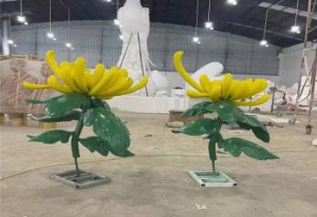 菊花雕塑制造，歐式風(fēng)格，創(chuàng)意菊花雕塑定價