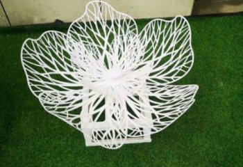 鏤空梨花雕塑生產(chǎn)，白鋼構(gòu)件，編織梨花雕塑廠家通用