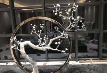 梅花雕塑選用，小區擺件，大型梅花雕塑批發