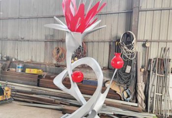 石榴花雕塑預(yù)定，小區(qū)擺件，不銹鋼石榴花雕塑公司