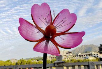 桃花雕塑生產(chǎn)廠家，村標(biāo)概念，烤漆桃花雕塑承接